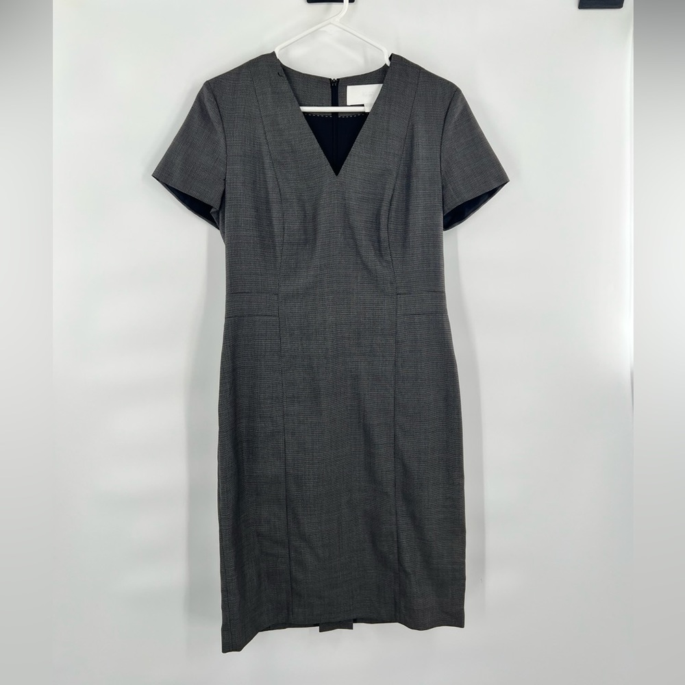 Hugo Boss black white sheath dress size 6